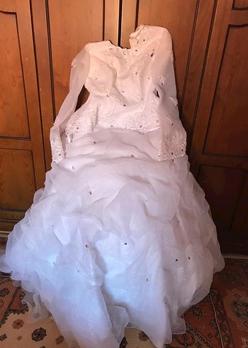 Prenses Model Beyaz Uzun Gelinlik - Görsel 6