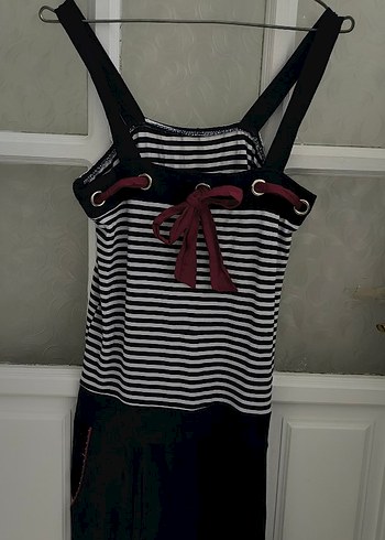 lacivert Çizgili Tulum - Görsel 3