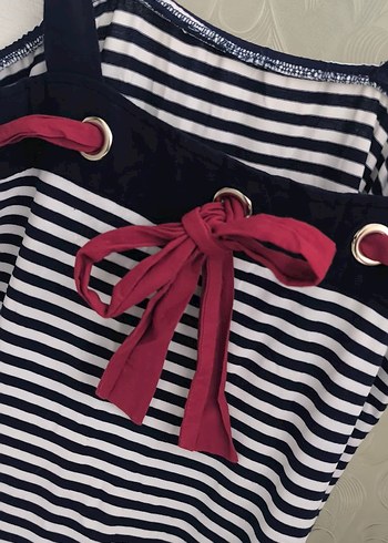 lacivert Çizgili Tulum - Görsel 2