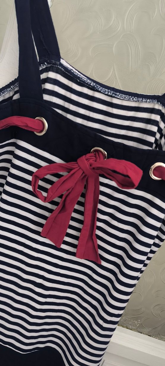 lacivert Çizgili Tulum - Görsel 2