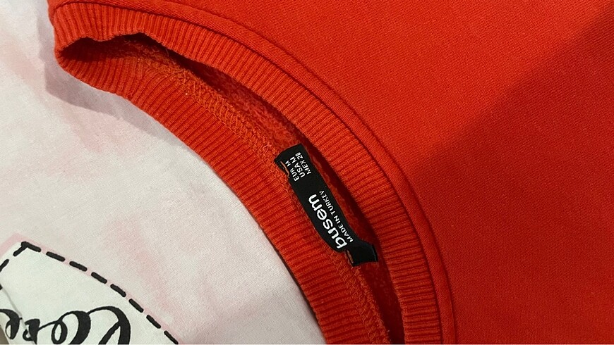 m Beden turuncu Renk Turuncu sweatshirt