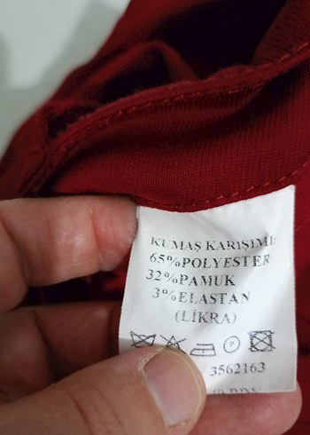 42 Beden kırmızı Renk Kadın Kırmızı Parlak Kumaş Pantolon