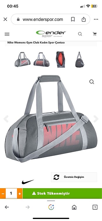 Nike spor çantası