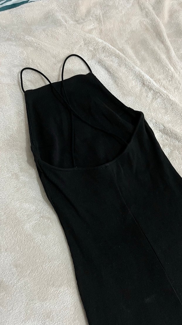 Siyah Mini Elbise - Görsel 3