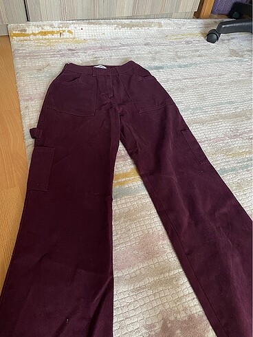 34 Beden bordo Renk Kargo pantolon