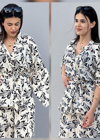diğer Beden Viskon Kimono Takım