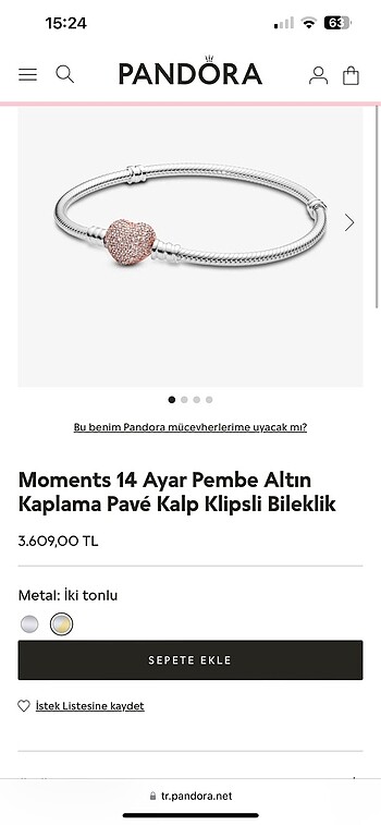 Pandora Orjinal Pandora bileklik