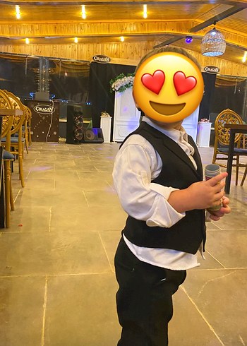 Diğer Çocuk Siyah Yelekli Beyaz Gömlek Takım