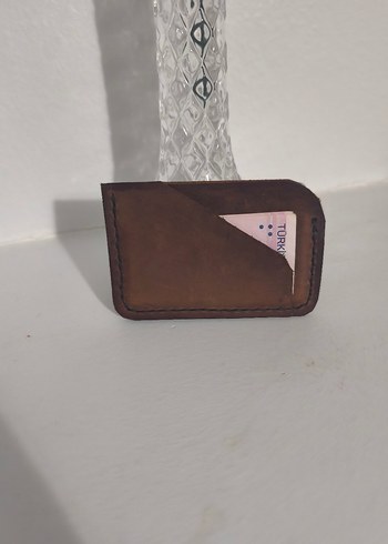 El Yapımı Hakiki Crazy Deri Unisex Cüzdan - Görsel 2