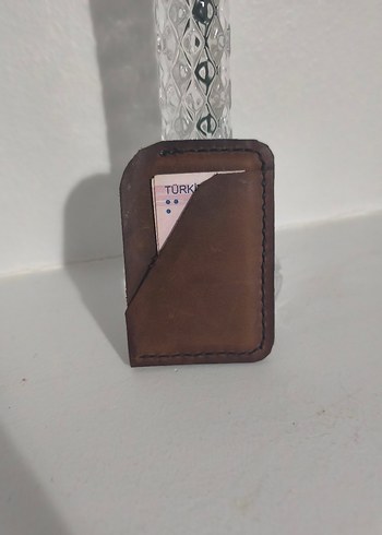 El Yapımı Hakiki Crazy Deri Unisex Cüzdan - Görsel 6