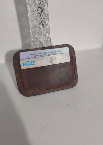 El Yapımı Hakiki Crazy Deri Unisex Cüzdan - Görsel 3