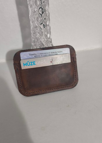 El Yapımı Hakiki Crazy Deri Unisex Cüzdan - Görsel 5