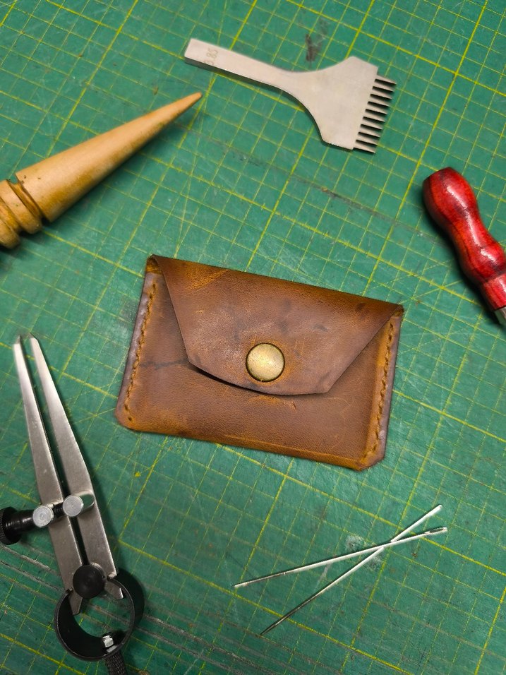 Taba Rengi Hakiki Crazy Deri Erkek Cüzdan - Görsel 2