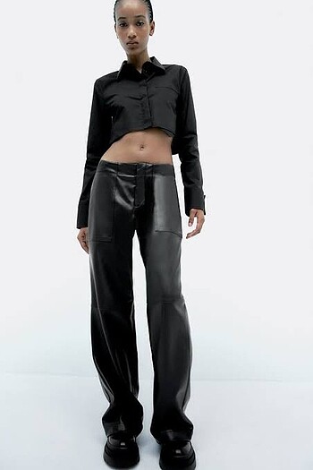 Zara S beden zara suni deri pantolon