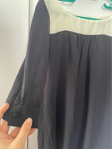 H&M M beden siyah beyaz elbise