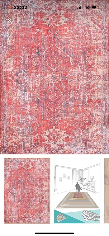 Beden bordo Renk Halı
