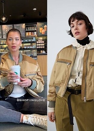 Zara sarı saten bomber ceket 