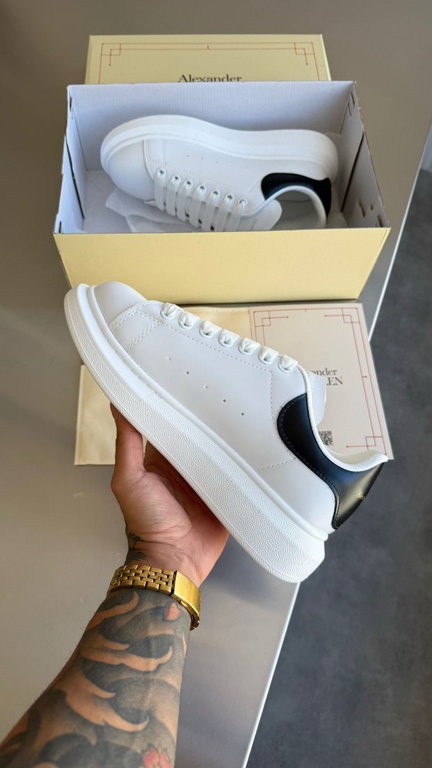 Alexander McQueen Beyaz Deri Sneaker — görsel 3/5