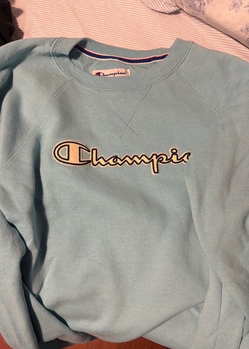 Diğer Champion Acik Mavi Bisiklet Yaka Sweatshirt