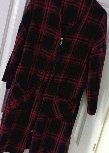 Bordo Kadın Rahat Giyimli ceket - Görsel 2