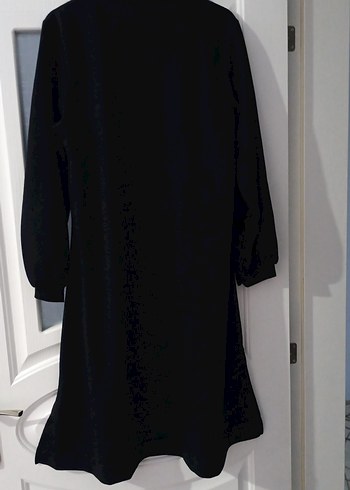 Uzun Siyah Dökümlü Hamile Tuniği - Görsel 4