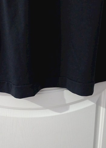 Uzun Siyah Dökümlü Hamile Tuniği - Görsel 5