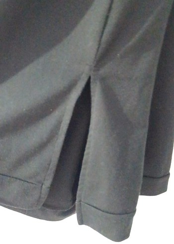 Uzun Siyah Dökümlü Hamile Tuniği - Görsel 6