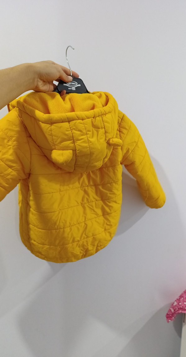 Sarı Erkek Çocuk Fermuarlı Ceket - Görsel 3