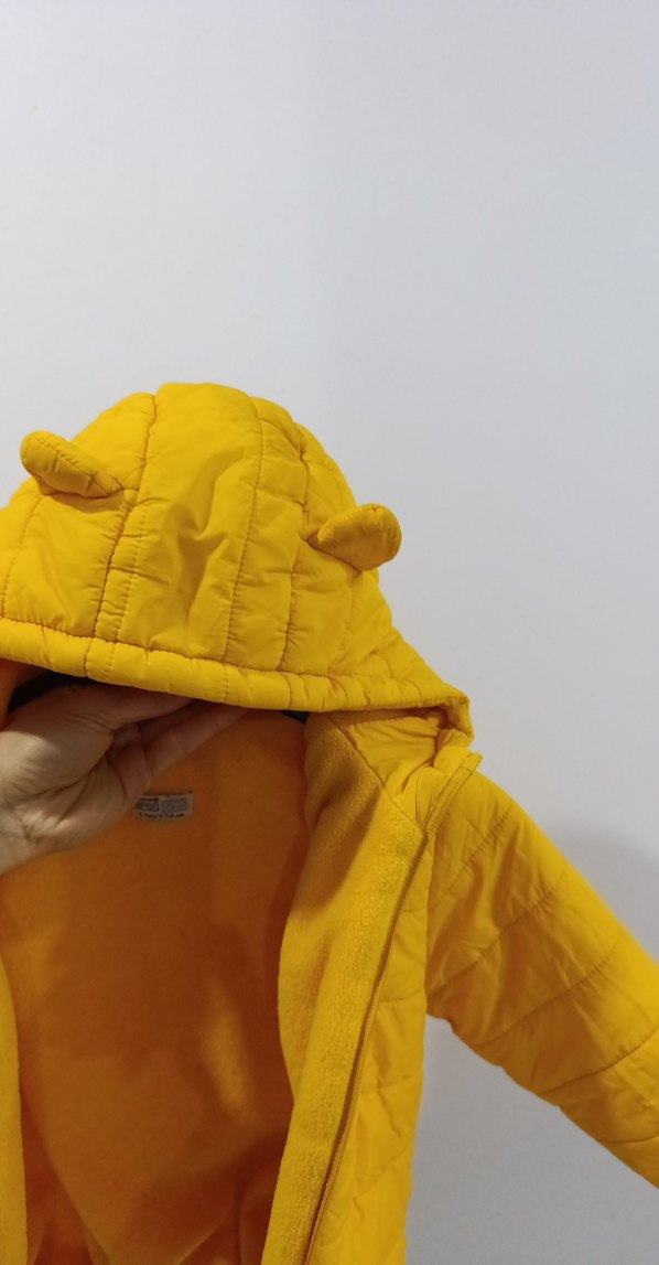 Sarı Erkek Çocuk Fermuarlı Ceket - Görsel 5