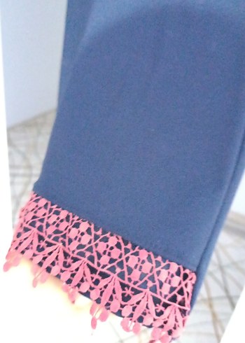 Püsküllü Mavi Kadın Uzun Tunik - Görsel 4