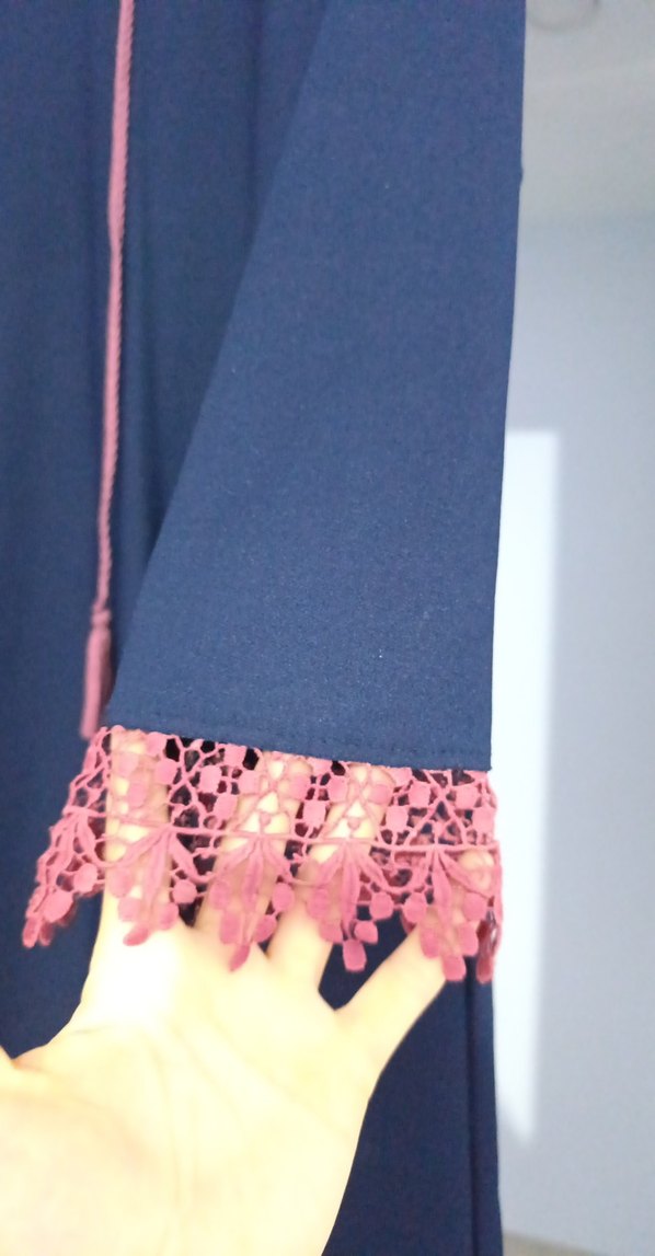 Püsküllü Mavi Kadın Uzun Tunik - Görsel 2