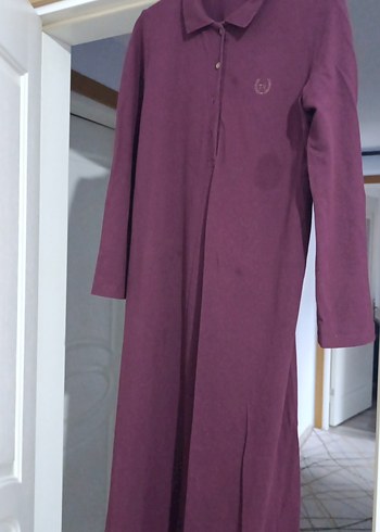 Bordo Uzun Kollu Kadın elbise - Görsel 4