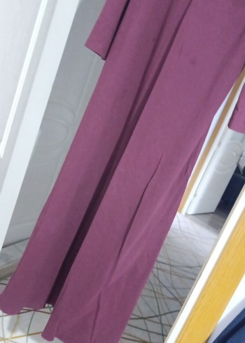 Bordo Uzun Kollu Kadın elbise - Görsel 5