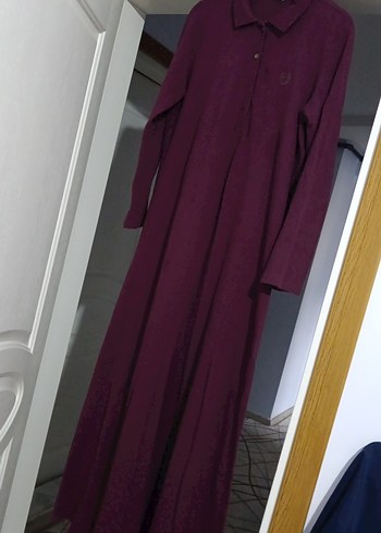 Bordo Uzun Kollu Kadın elbise - Görsel 3