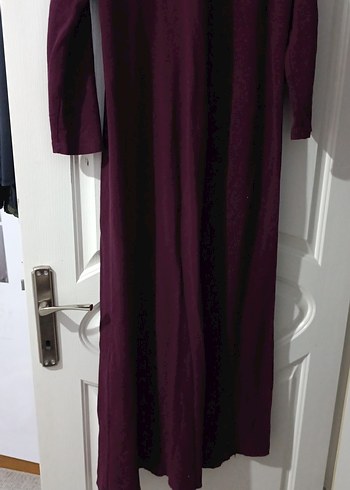 Bordo Uzun Kollu Kadın elbise - Görsel 2