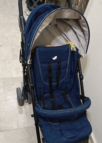 Koyu Mavi Bebek Arabası - Görsel 3