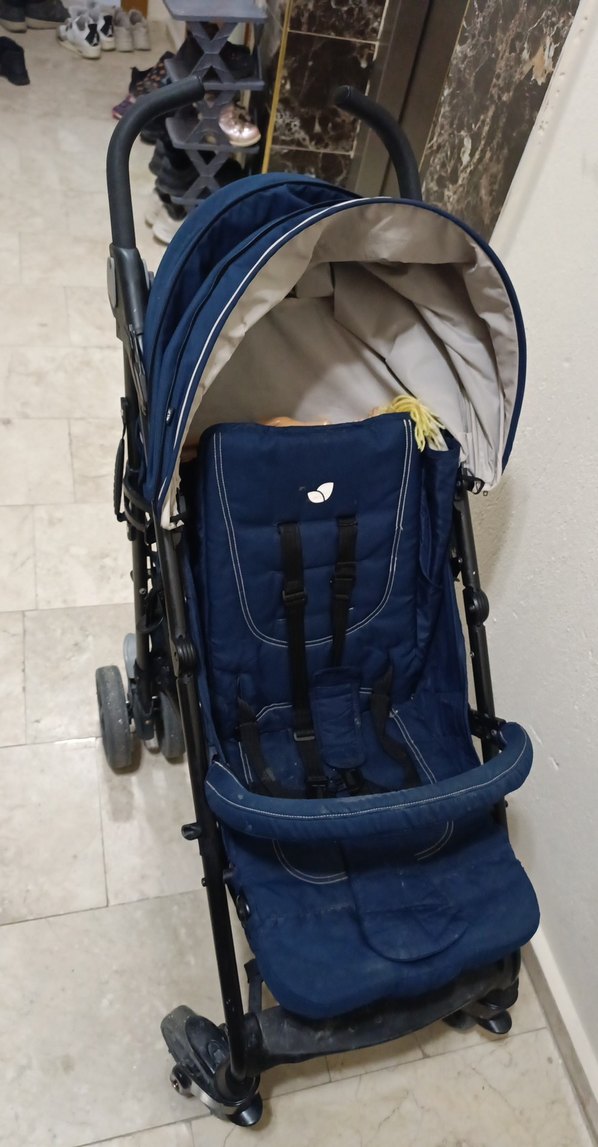 Koyu Mavi Bebek Arabası - Görsel 3