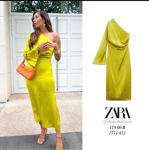 Zara Lime Elbise