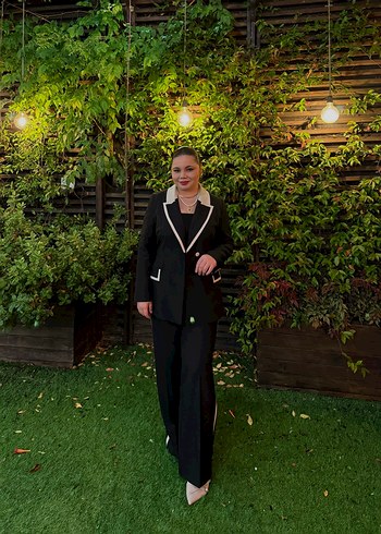 Zara Düğmeli Siyah Kadın takım
