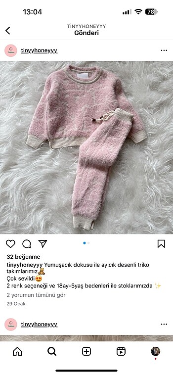 Zara Ayicik desenli triko takım