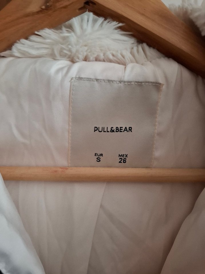 Beyaz Peluş Kapüşonlu Kadın Ceket - Görsel 2