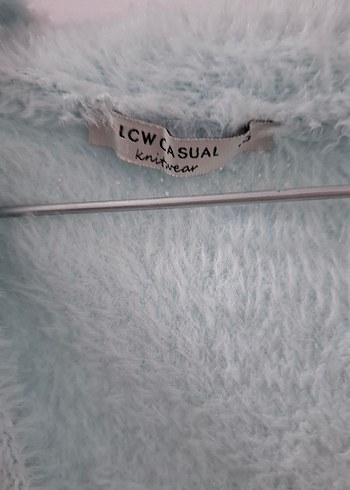 Düğmeli Mavi Midi Kadın Hırka - Görsel 2