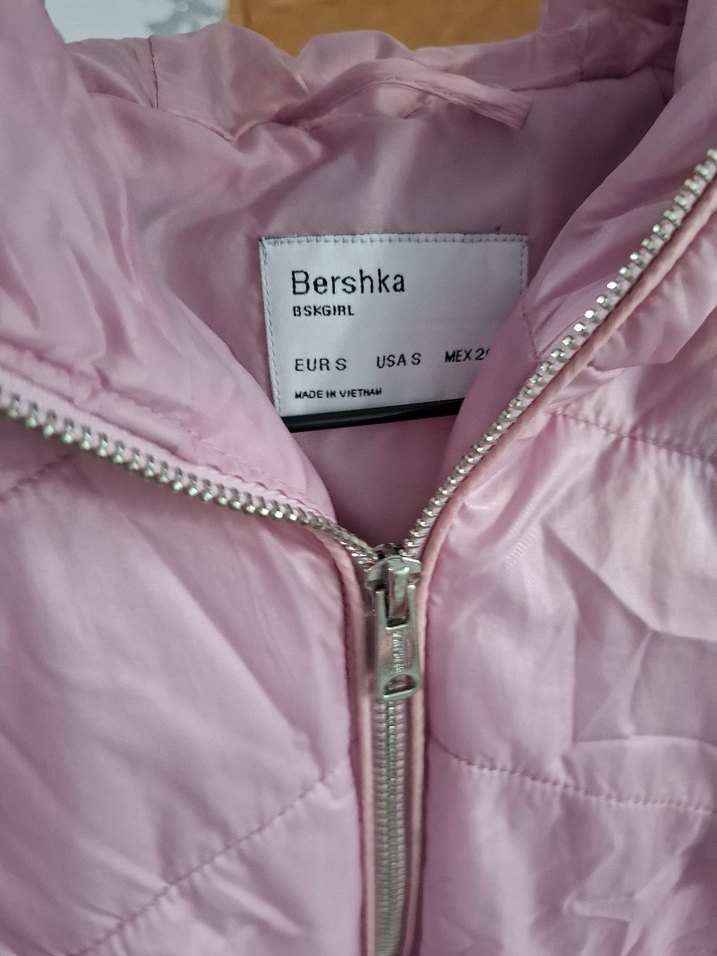 Pembe Fermuarlı Kadın ince mont - Görsel 3