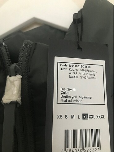 xl Beden Mavi Jeans Yeşil Dik Yaka Şime Mont