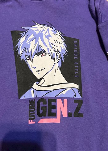 LC Waikiki erkek  çocuk  Kapüşonlu Mor Sweatshirt - Görsel 2