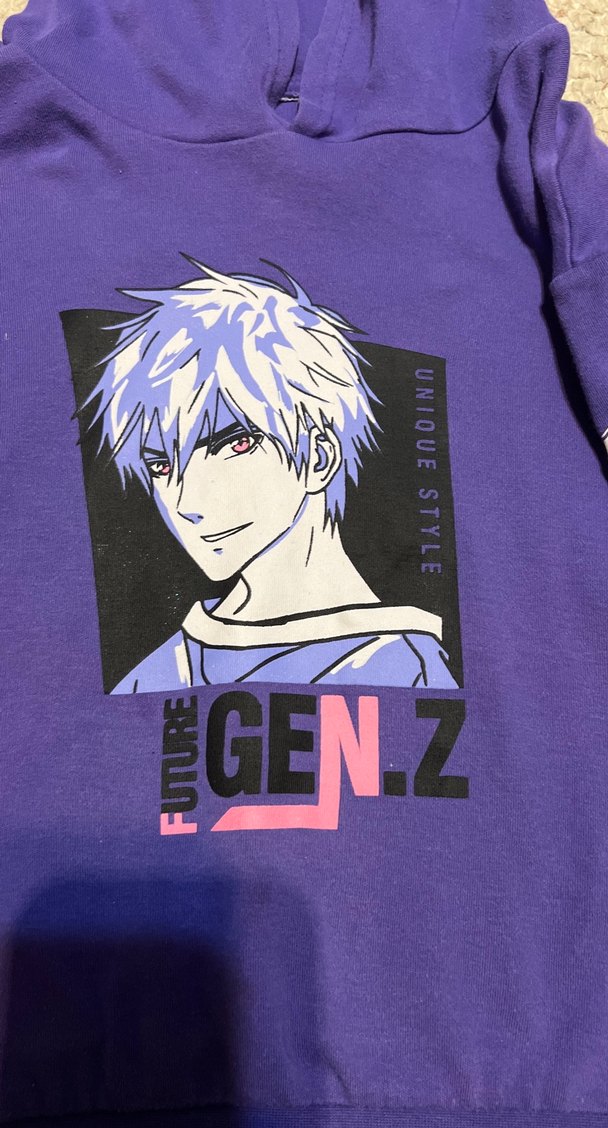 LC Waikiki erkek  çocuk  Kapüşonlu Mor Sweatshirt - Görsel 2