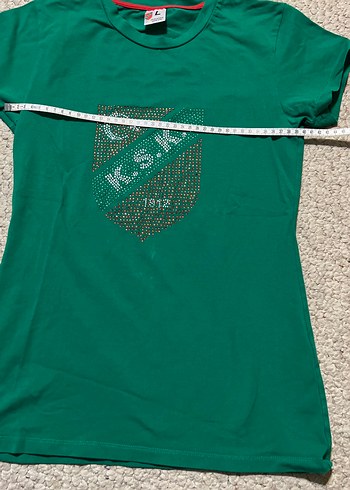 KSK  STORE Kız Çocuk Yeşil Payetli Kısa Kollu Tişört - Görsel 6