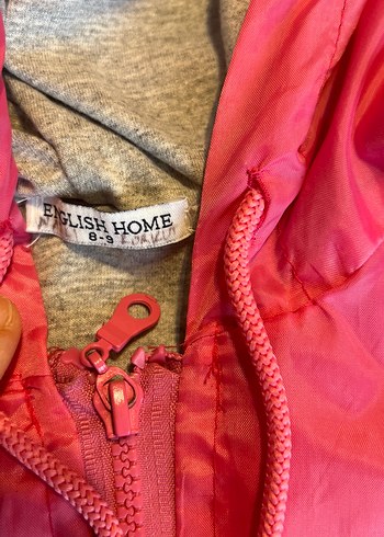 Kız Çocuk Parlak Pembe Fermuarlı Yağmurluk - Görsel 2