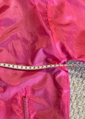 Kız Çocuk Parlak Pembe Fermuarlı Yağmurluk - Görsel 5