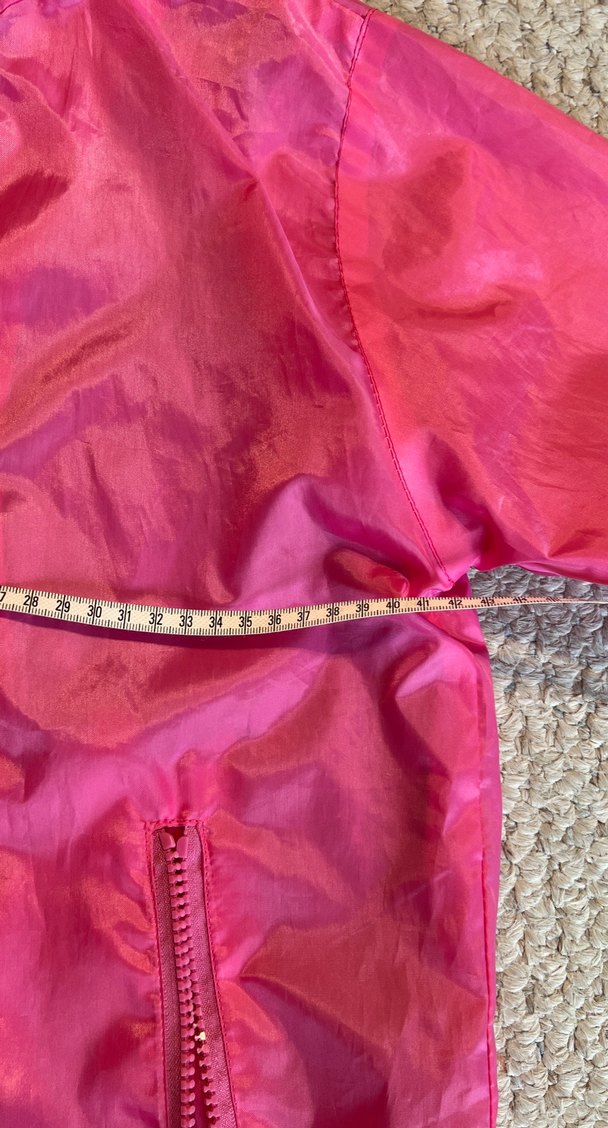 Kız Çocuk Parlak Pembe Fermuarlı Yağmurluk - Görsel 5